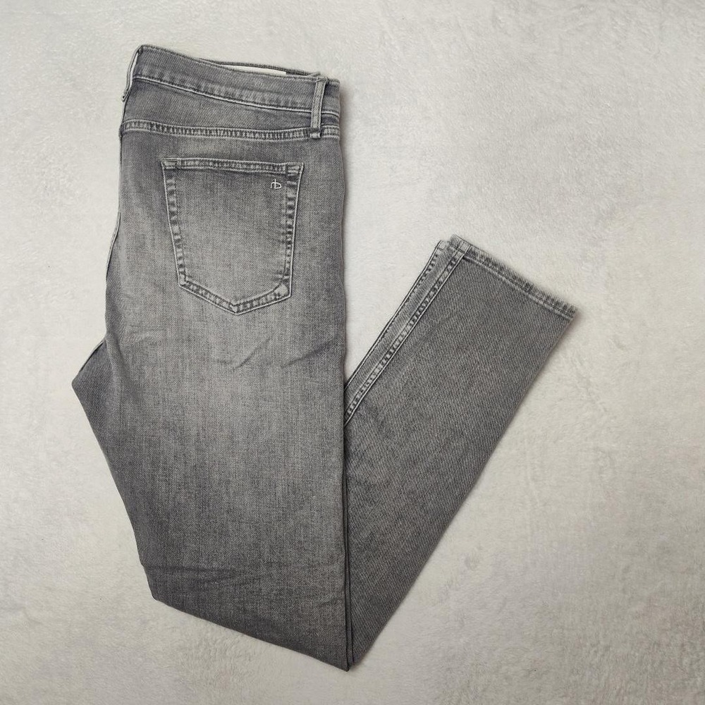 Rag & Bone Jeans Mens 36x32 Gray Extra-Slim Skinny Fit 1 Stretch Zip Pockets